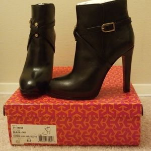 Tory Burch Dorese Black High Heel Bootie
